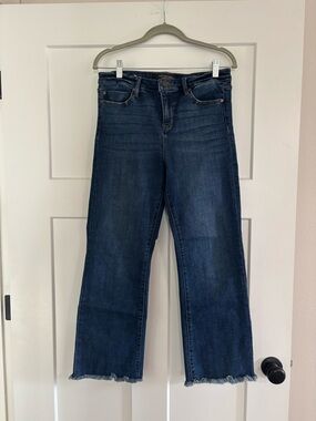Liverpool Dark Blue Cropped flare Leg Jeans